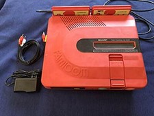 Console TWIN FAMICOM en boîte AN-505RD rouge testée ceinture caoutchouc neuve...