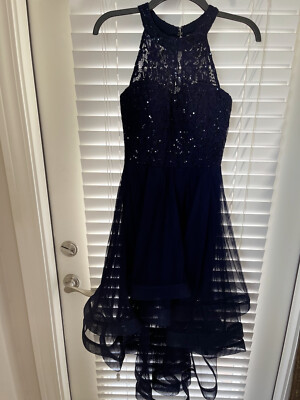 Speechless Women Formal Evening Prom Party Dress-Navy Sequin Mid Length  Size 1 | eBay