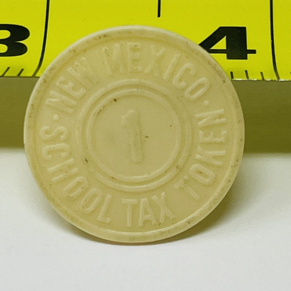 New Mexico Sales Tax Token 1 Mill White eBay