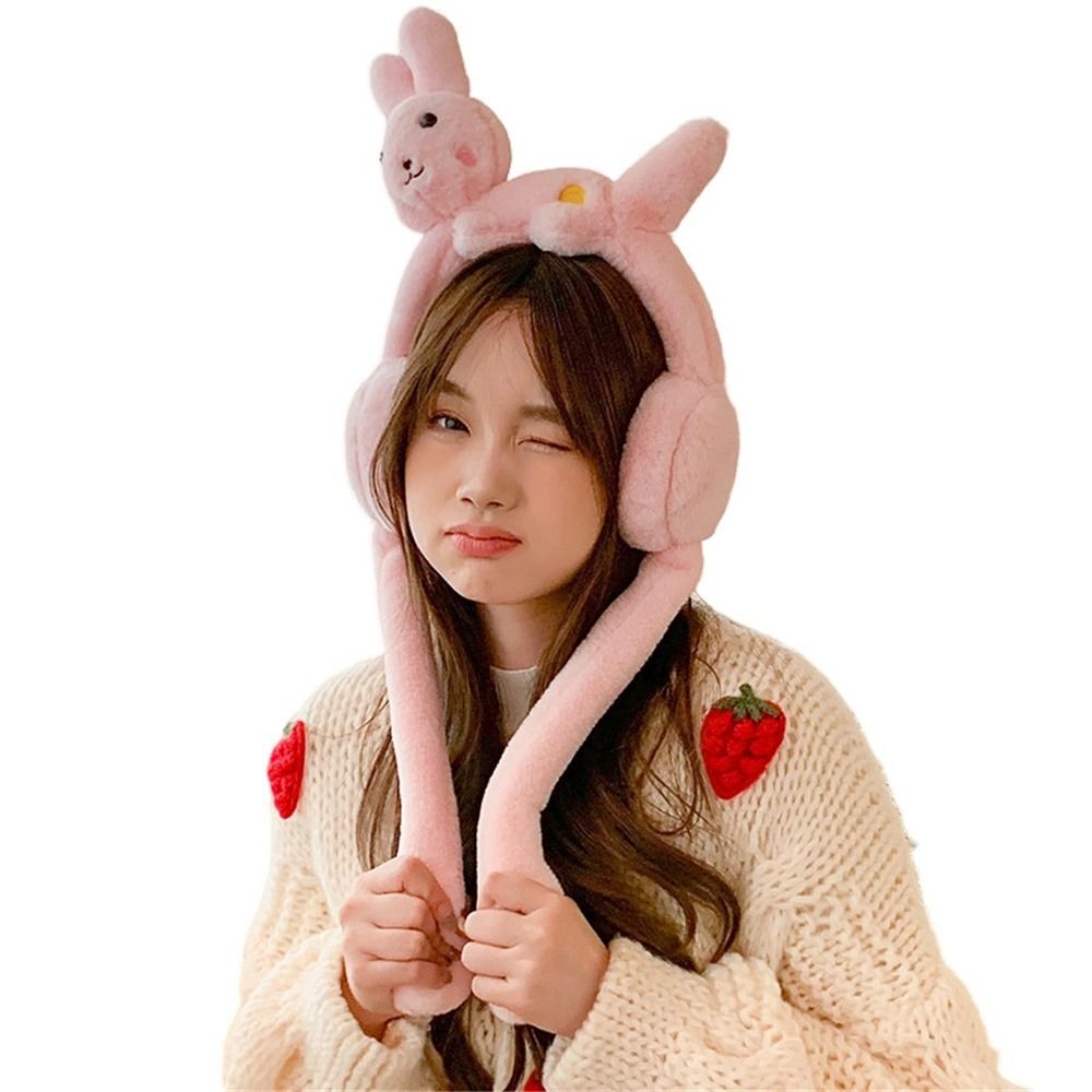 Rabbit/Dinosaur Furry Earmuffs Plush Ear Muff Covers for Women & Girls