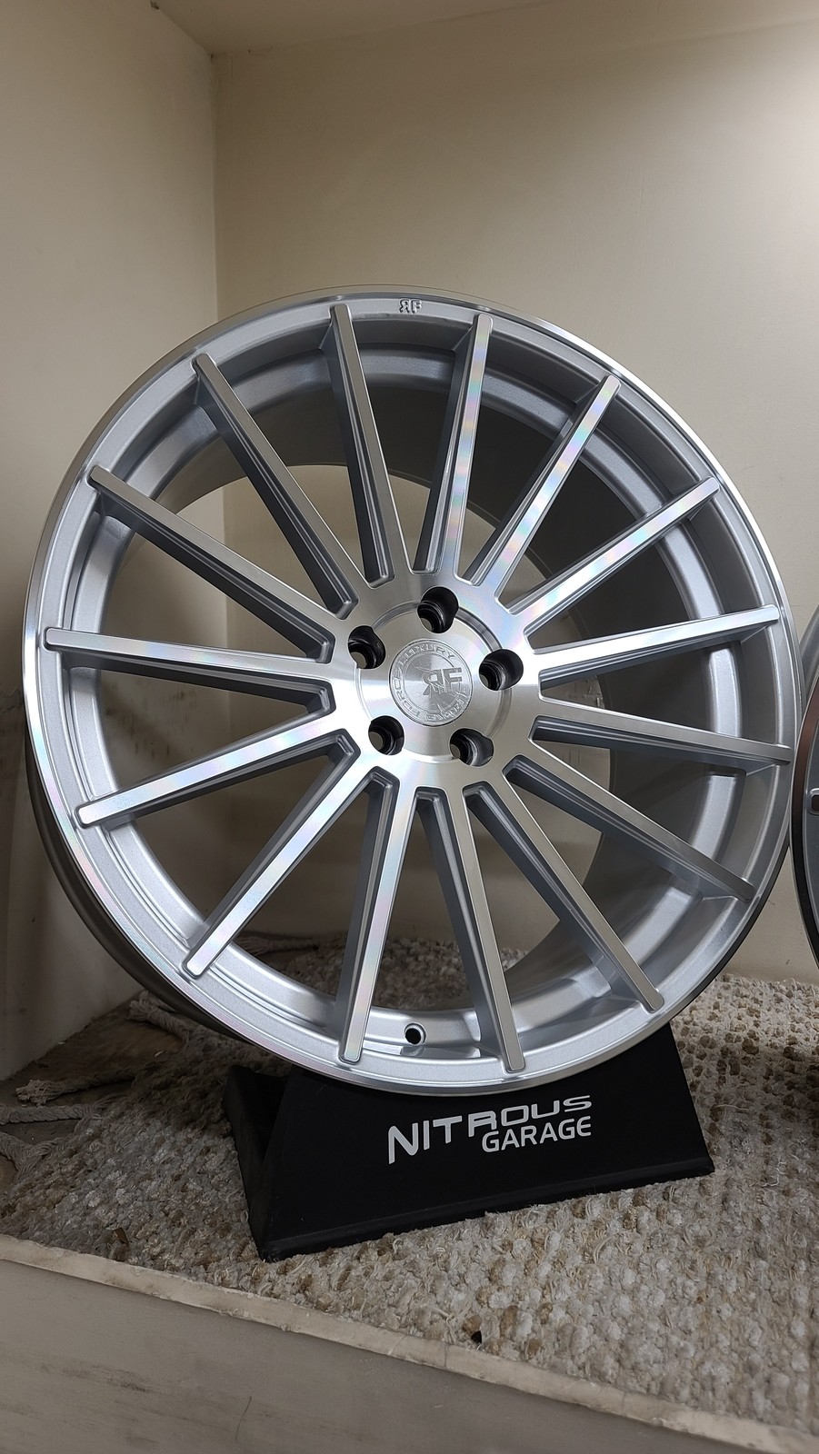 22 SILVER STAGGERED CONCAVE RF15 WHEELS MASERATI LEVANTE Q4 S GTS SQ4 2017-2024