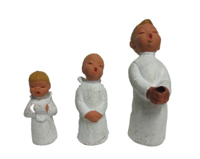 VTG 1960  Jullar Choir Angels Girl & Boys 3 sizes HAND PAINTED Made in Spain