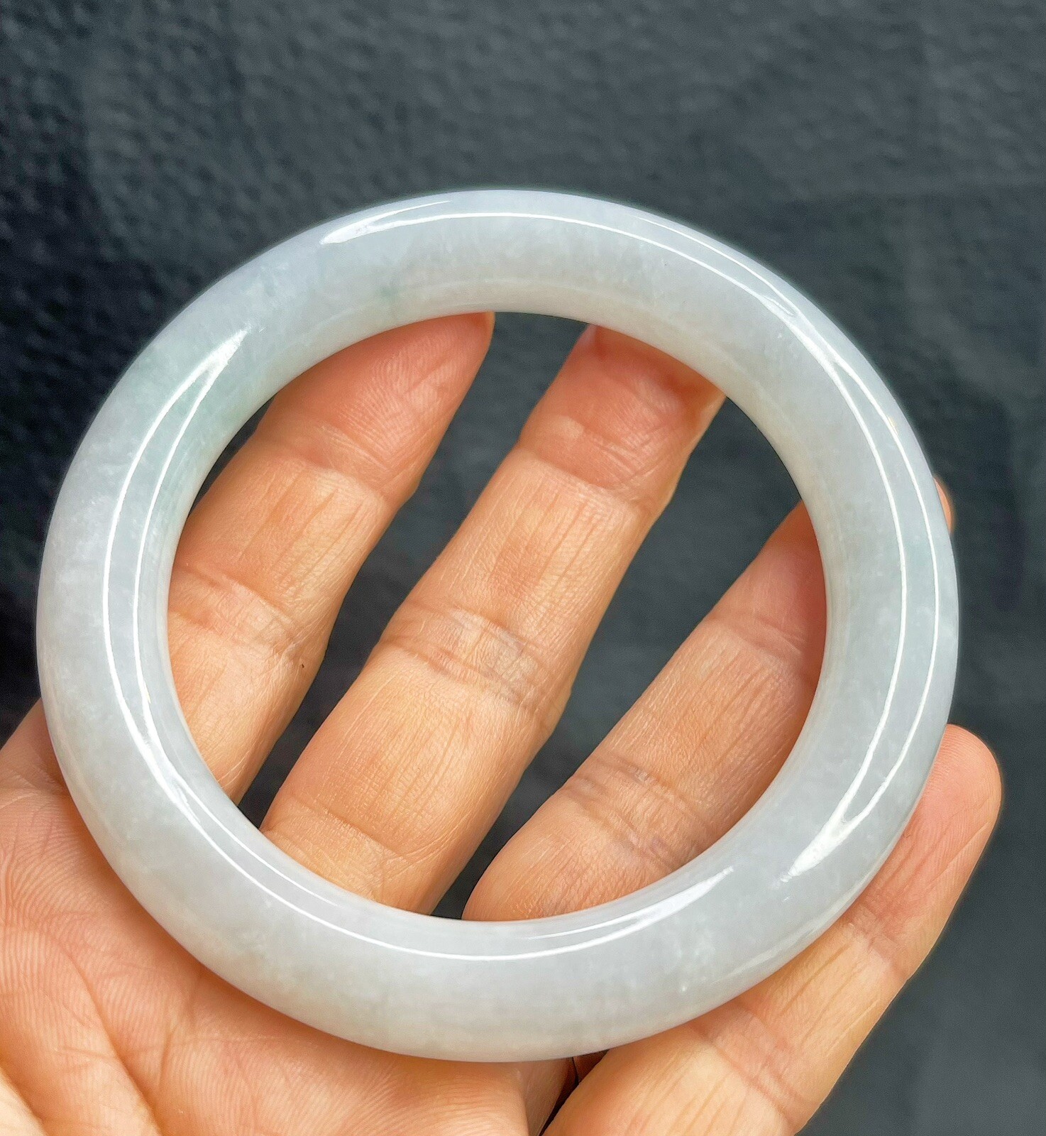 Jade Bangle Bracelet / 54mm inside Circumference - image 2