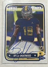 2024 Onyx Vintage Football Bryce Underwood Autograph Michigan Wolverines 