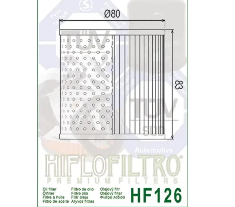 Масляный фильтр HiFlo HF126 Kawasaki Z750 Z900 KZ1000 Z1000 KZ1300 ZN1300 - Изображение 2 из 2