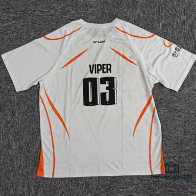 LOL 2025 HLE Team T-shirt LCK ZEUS Uniform Tshirt Esport White TEE