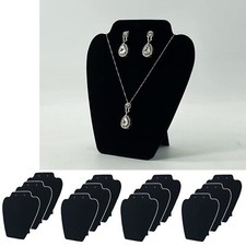12 Pack Velvet Necklace Display for Selling Show Retail Jewelry Holder Stand