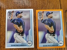 2021 Big League Baseball Orange + Base Lot Shane McClanahan - Tampa Bay Rays