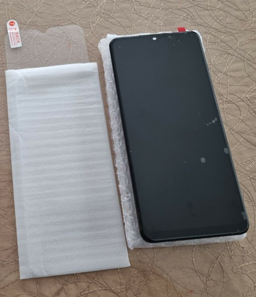 Original Samsung Galaxy A12 A125F Lcd Display Touchscreen Mit Rahmen Schwarz-image