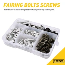 Complete Fairing Silver Bolts Kit Bodywork For Motorcycle Windshield Plates EAC