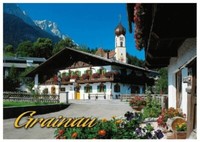 Grainau Gemeinde Zugspitze Berg Bayern Foto Magnet Souvenir Germany