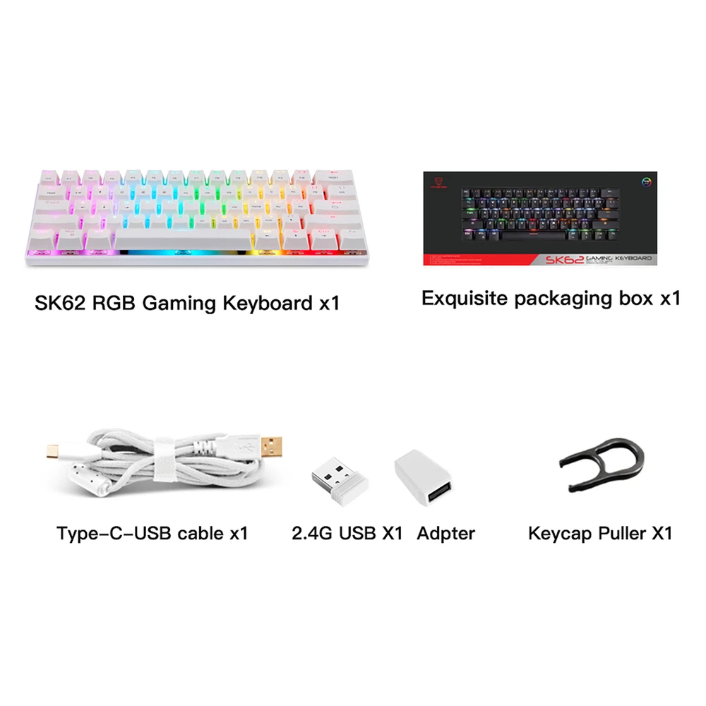 61-Key Gaming Mechanical Keyboard with Blue Switch & Backlight I6R8