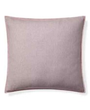 RALPH LAUREN Claudia Velvet Trim Slate/Pink Luxury Euro Sham Linen Cotton