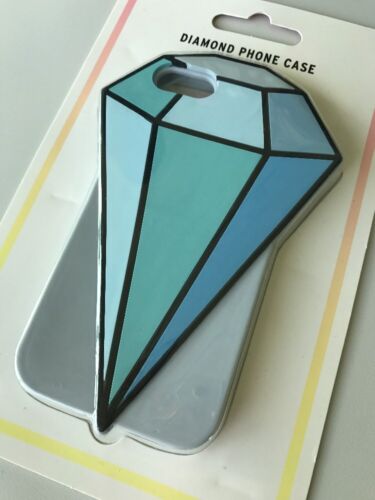 Diamond iPhone 7 Case Blue Big Rubber Cute - Afbeelding 1 van 4