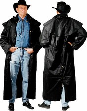 XXL  schwarz schwarzer western cowboy Reit Regen Mantel Australien Style
