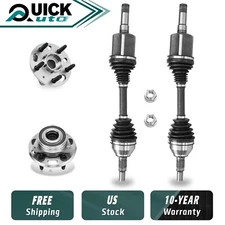 4pc Front  Wheel Hub Bearing & CV Axle for Chevy Impala Malibu Buick Allure XTS