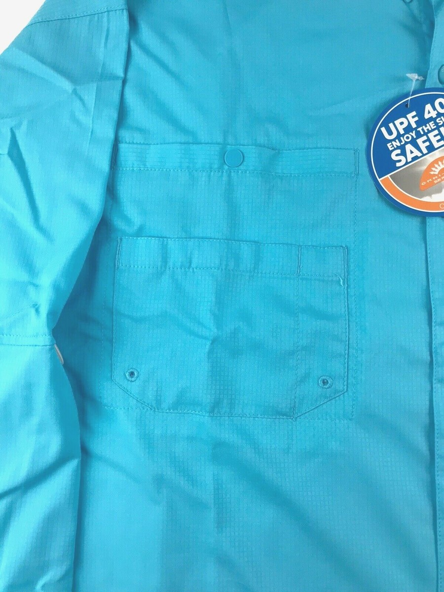 Chemise De Pêche Columbia PFG Tamiami – Homme Big 1X – Cyan – Manches Longues