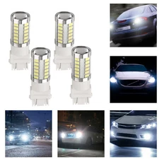 4Pcs White 33SMD 3157 3457 3057 Signal Backup Reverse Tail Turn LED Light Bulb