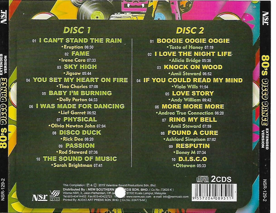 80's Disco Dance Extended Version 2CD Original Artist 80's Synth-Pop Funk - Image 2 of 4