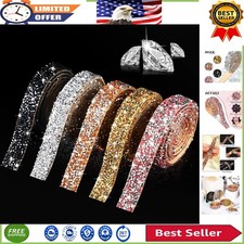 Versatile Crystal Rhinestone Bling Ribbon - 150ft Self-Adhesive Decorative Rolls