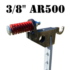 3/8" AR500 Hardened Steel Shooting Target Spring T-Post Mount - Range Stand 1pc