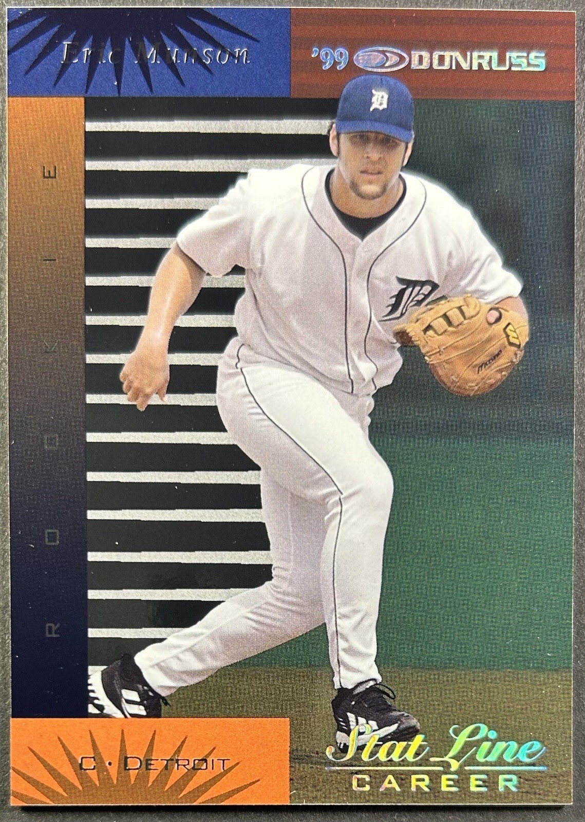 2001 Donruss 1999 Retro Stat Line Eric Munson Rookie 271/392 Detroit Tigers #90