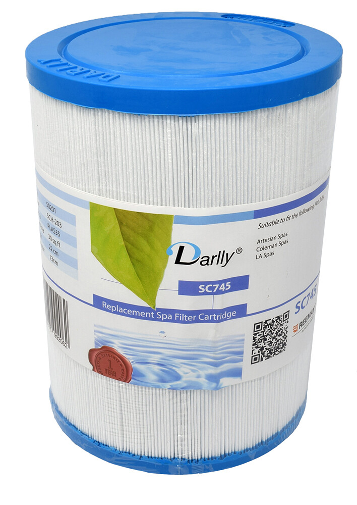 Filtro Whirlpool Darlly SC745 (50201) - Reemplaza LA Spa FD-51107, Pleatco PLAS35