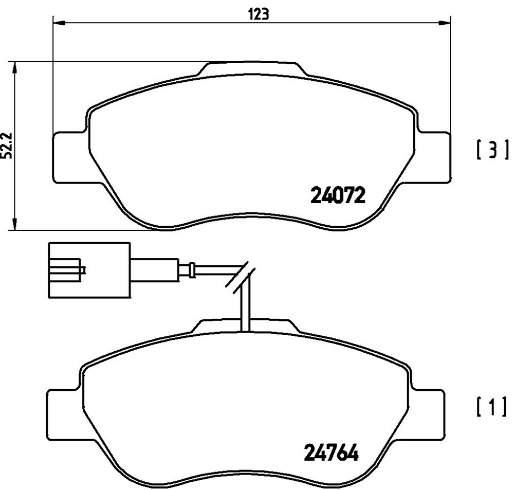 Dischi Freno e Pastiglie Brembo Fiat Panda 1.2 44 Kw 1.4 Natural Power Ant - Miniatura 3