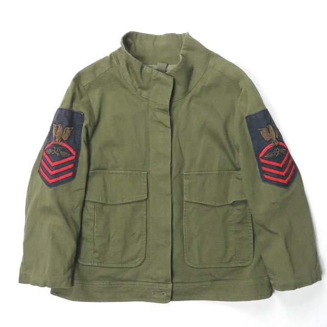 HISTORY REPEATS Italy Stand color remake military blouson 38 olive Jacket outer