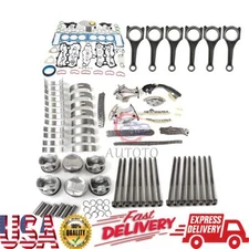 Engine Overhaul Rebuild Kit Piston Assembly&Piston Ring Bearings Shells For Audi