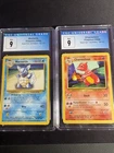 1999 Pokemon Base Set Wartortle, Charmeleon, CGC 9 - 9.5 Mint Blue Label! Rare!