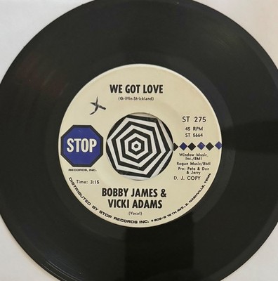 NM We Got Love by Bobby James  & Vicki Adams (STOP 1969 PROMO 45) Soul
