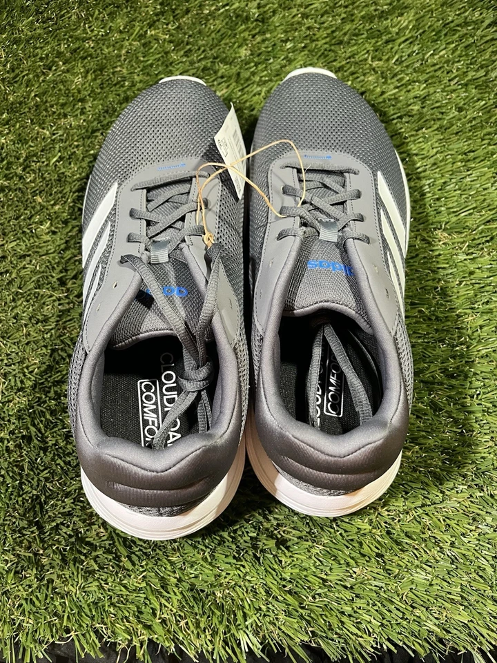 Tênis de corrida Adidas masculino Cloudfoam confortável leve caminhada EUA tamanho 11 masculino cinza novo - Imagem 4 de 4