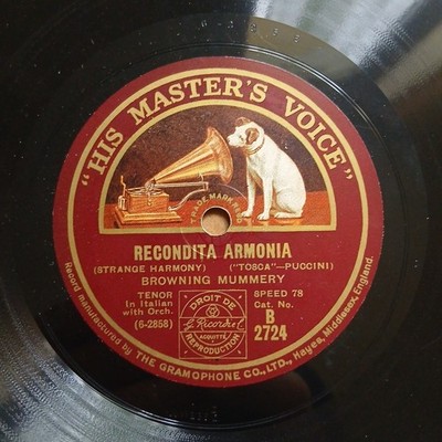 78t Browning Mummery. Tosca - Recondita Harmonia, E Lucevan Le Stelle B2724
