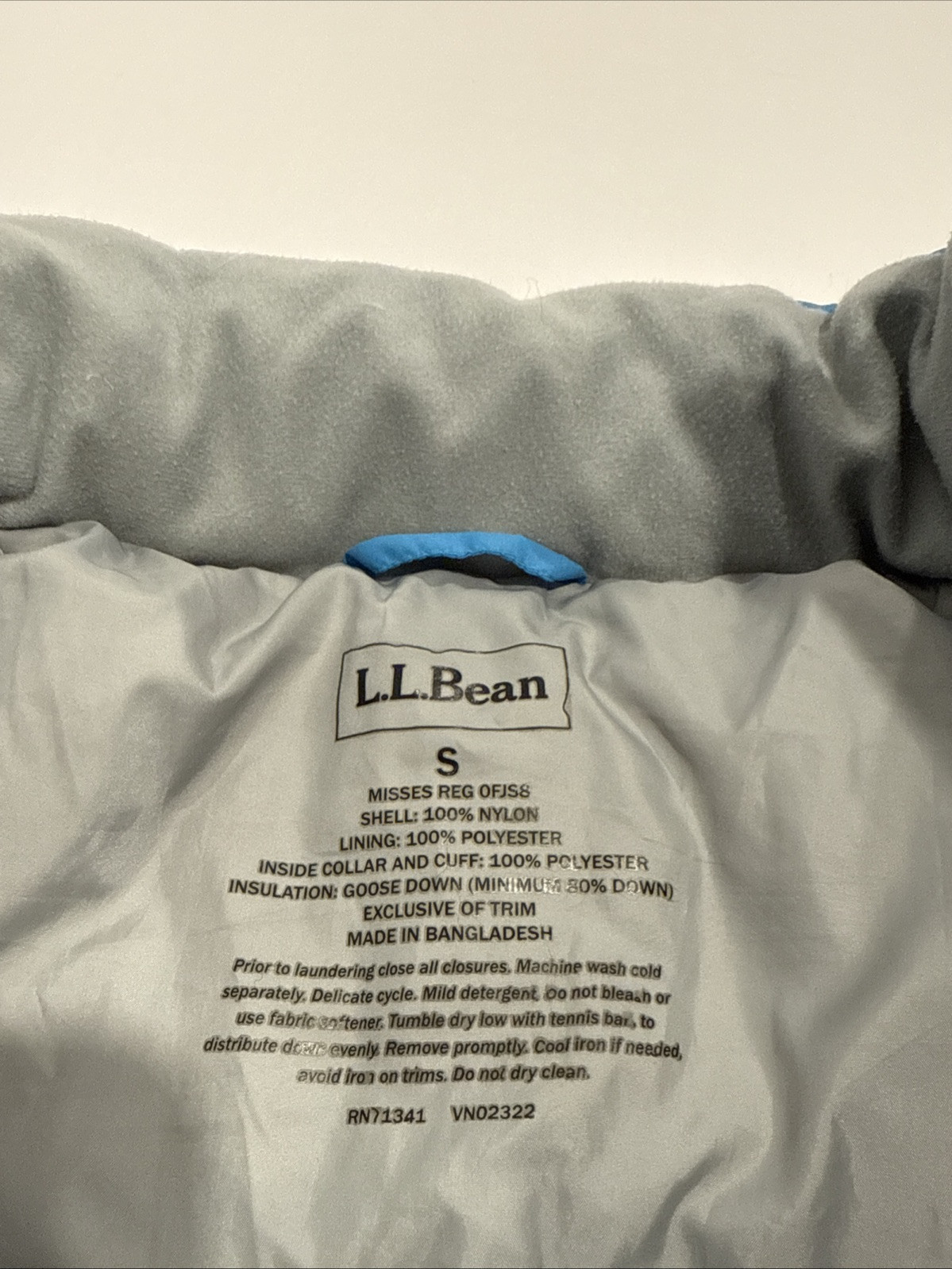 L.L. Bean Women's Small Down Jacket Blue Quilted