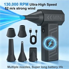 Violent fan 130000RPM Powerful Air Blower 52m/s Portable Mini Turbo Fan USB-C