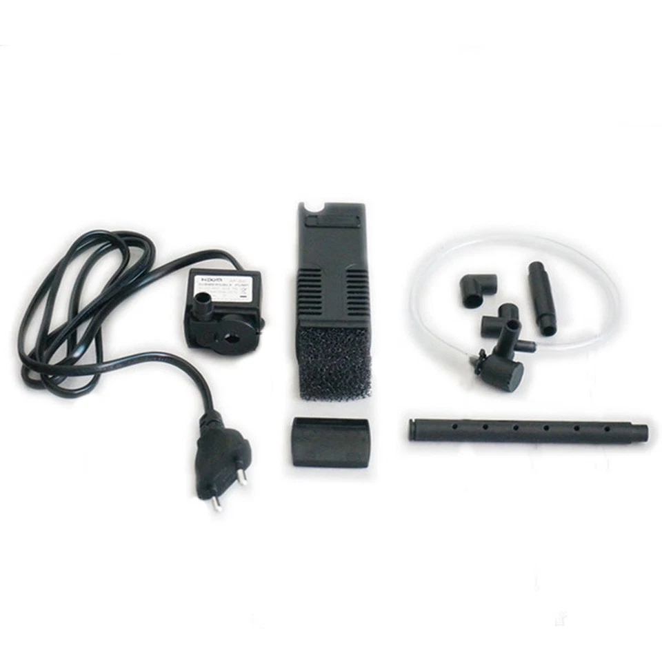 Water Filter Pump EU Plug Turtle Tank Filter Aquarium 3W-22W DIY Black 220-240V - Image 4 of 4
