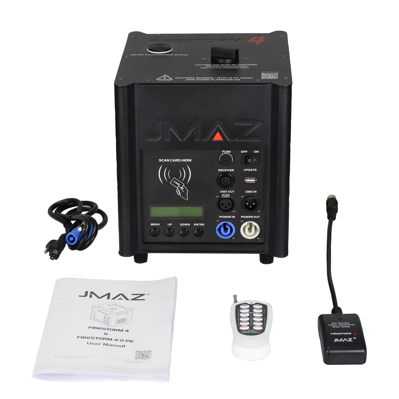 JMAZ Lighting JZ4013 Firestorm 4 600W Cold Spark Machine