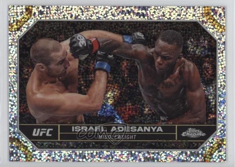 2024 Topps Chrome UFC Speckle Refractor /299 Israel Adesanya #81 0rd2