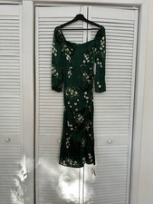Reformation Gloriana Green Silk dress XS Size 0