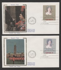 Canada 1973 Royal Visit set of 2 FDC - Colorano cachet