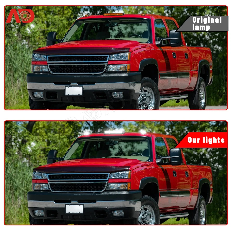 PARA SILVERADO/GMC SIERRA 1500 2500 3500 2000-07 LUCES DE CIRCULACIÓN TECHO CABINA LED 3 PIEZAS Foto 3 de 4