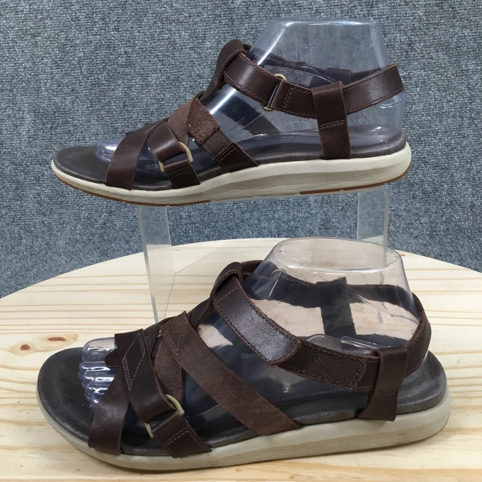 Sandalias Merrell para mujer 8 correas Kalari Shaw cuero marrón punta abierta J001122 Foto 2 de 4