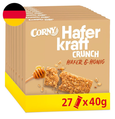 Haferriegel | Corny Haferkraft Crunch | Vollkorn Müsliriegel Mit Wertvollem Hafe