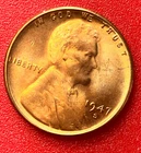 1947-S Lincoln Wheat Cent Penny GEM RD BU From an Original Bank Roll