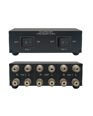 SOLUPEAK 2 Zone Speaker Selector Switch 2 Way Stereo Audio Speaker Switcher SP2