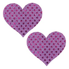 1 Pairs Disposable Areola Patches Glitter Black Hearts Pasties for Festivals