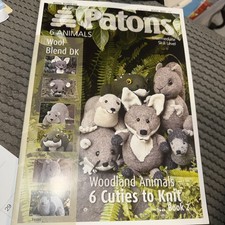 PATONS KNITTING PATTERN BOOKLET 6 woodland Animals to Knit. Book 2