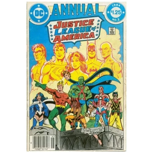 Justice League of America Annual #2 Newsstand - 1960 series DC comics VF [r]