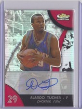 2007-08 Topps Finest Rookie Refractor Auto Alando Tucker Phoenix Suns #64